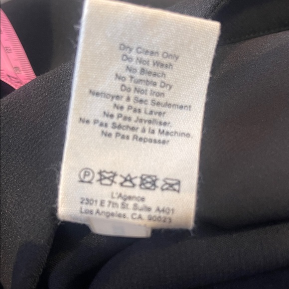 NWOT: L'AGENCE Classic Black Wide-Leg Trousers Size 12 - Picture 8 of 8